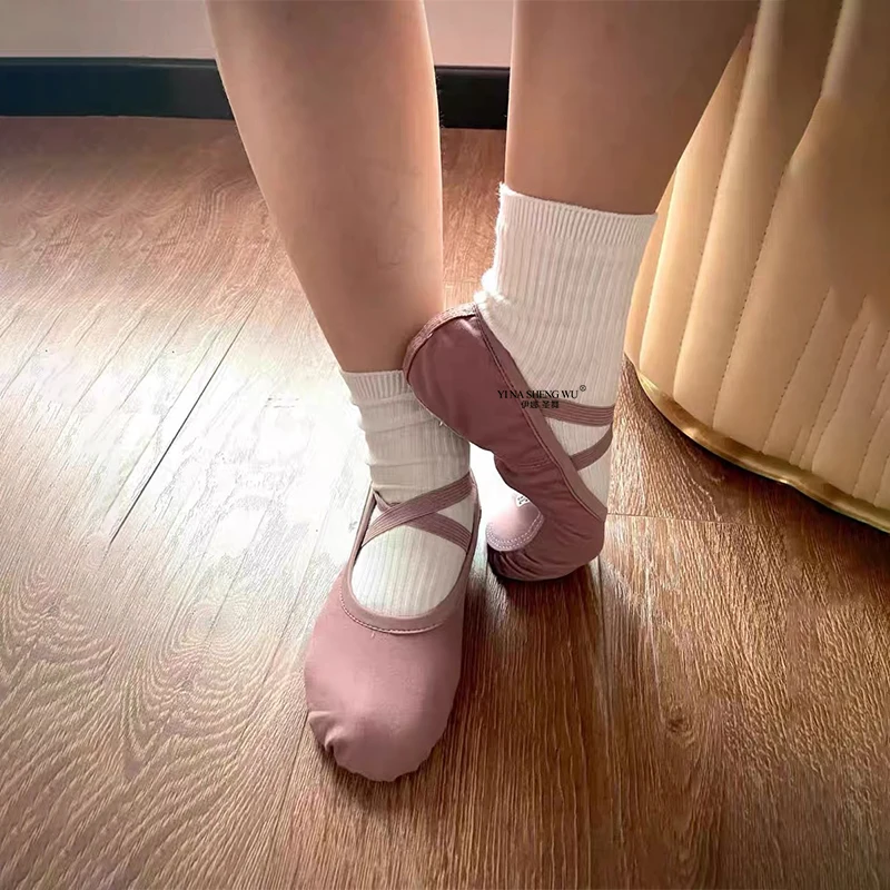 Ballet Shoes For Girls Canvas Flat Ballet Dancing Slippers Ballerina Practice Dance Shoes For Women Adult Art Exam Body Shoes