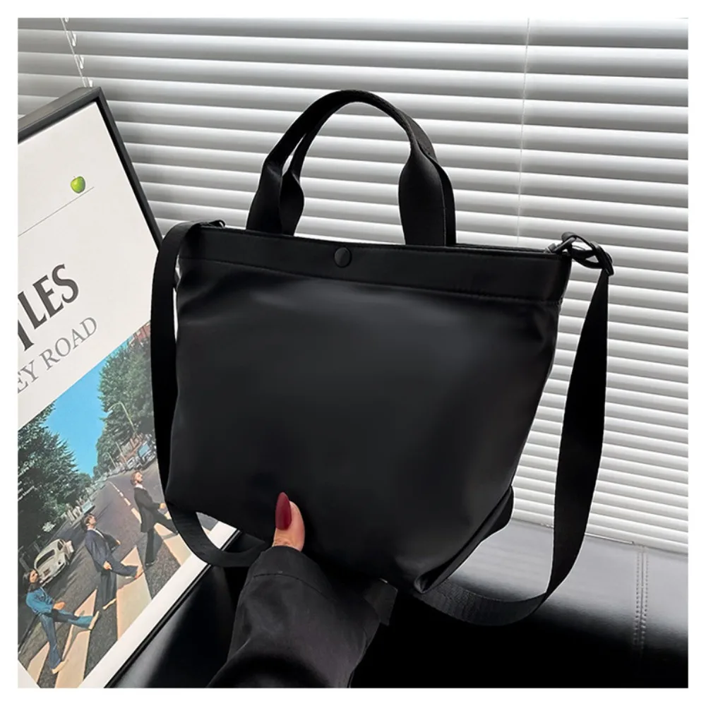 Vintage Women Crossbody Bags Large Capacity Solid Zipper SOFT Shoulder Bag Purses and Handbags Luxury Designer Simple Black Tote