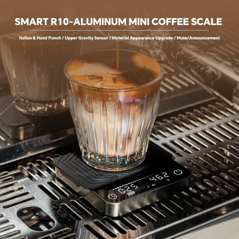 

High Precision Electronic Coffee Scale Rechargeable Espresso Hand Punch Weighing Scale Outdoor Coffee Scale Kitchen Scale Mini
