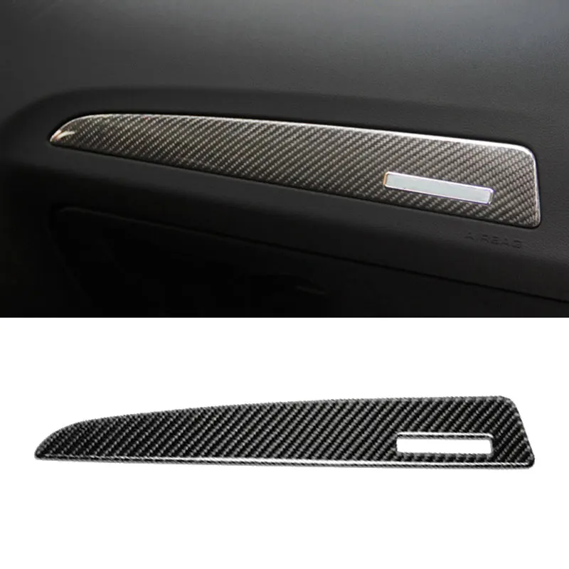 

For Audi Q5 2009 2010 2011 2012 2013 2014 2015 2016 2017 Carbon Fiber Car Passenger Side Dashboard Panel Frame Cover Trim