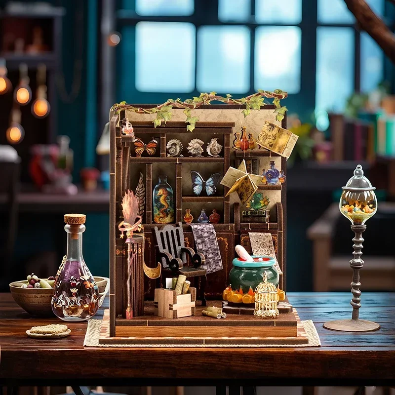 

Coffee House Casa Dollhouses Alchemy Master Doll Houses DIY Wooden Miniature Building Kits With Furniture for Friends Gifts