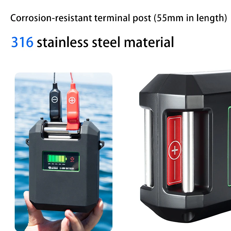 10000MAH Electric Fishing Reel Battery Water Proof 14.8V Sea Fishing Reel Battery LCD Display For Daiwa Shimano Ecooda