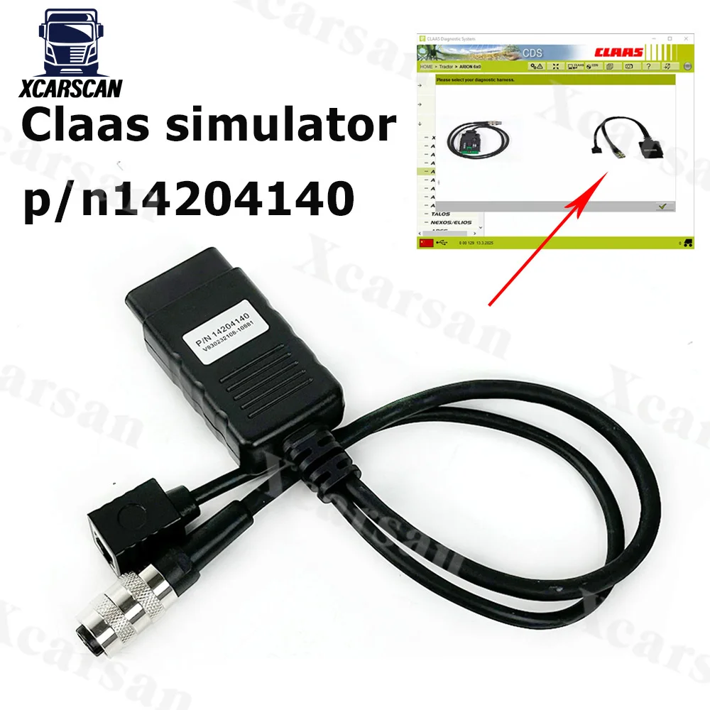 

Diagnostic cable For Claas simulator p/n14204140 Work For CLASS agriculture tractor construction truck diagnostic tool