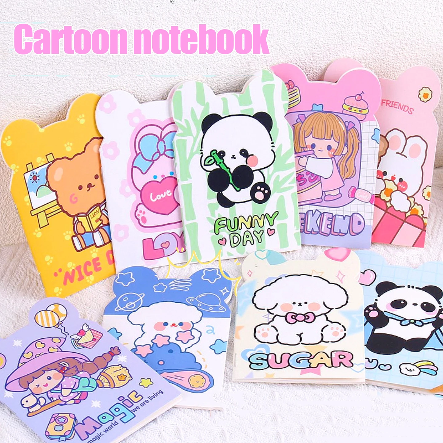 20Pcs Mini Cartoon Sticky Note Children Stationery gift back to School Prize Kids Birthday Party Favors Goodie Bag Pinata Filler