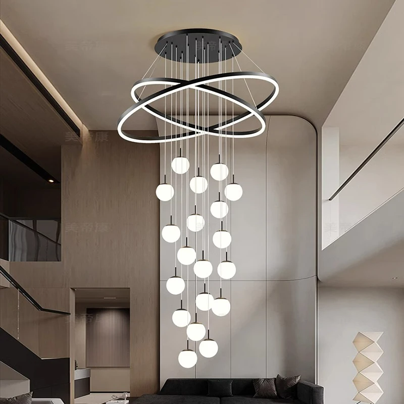 

Modern home decor led lights pendant light lamps forstaircase Chandeliers for living room hanging light indoor lighting