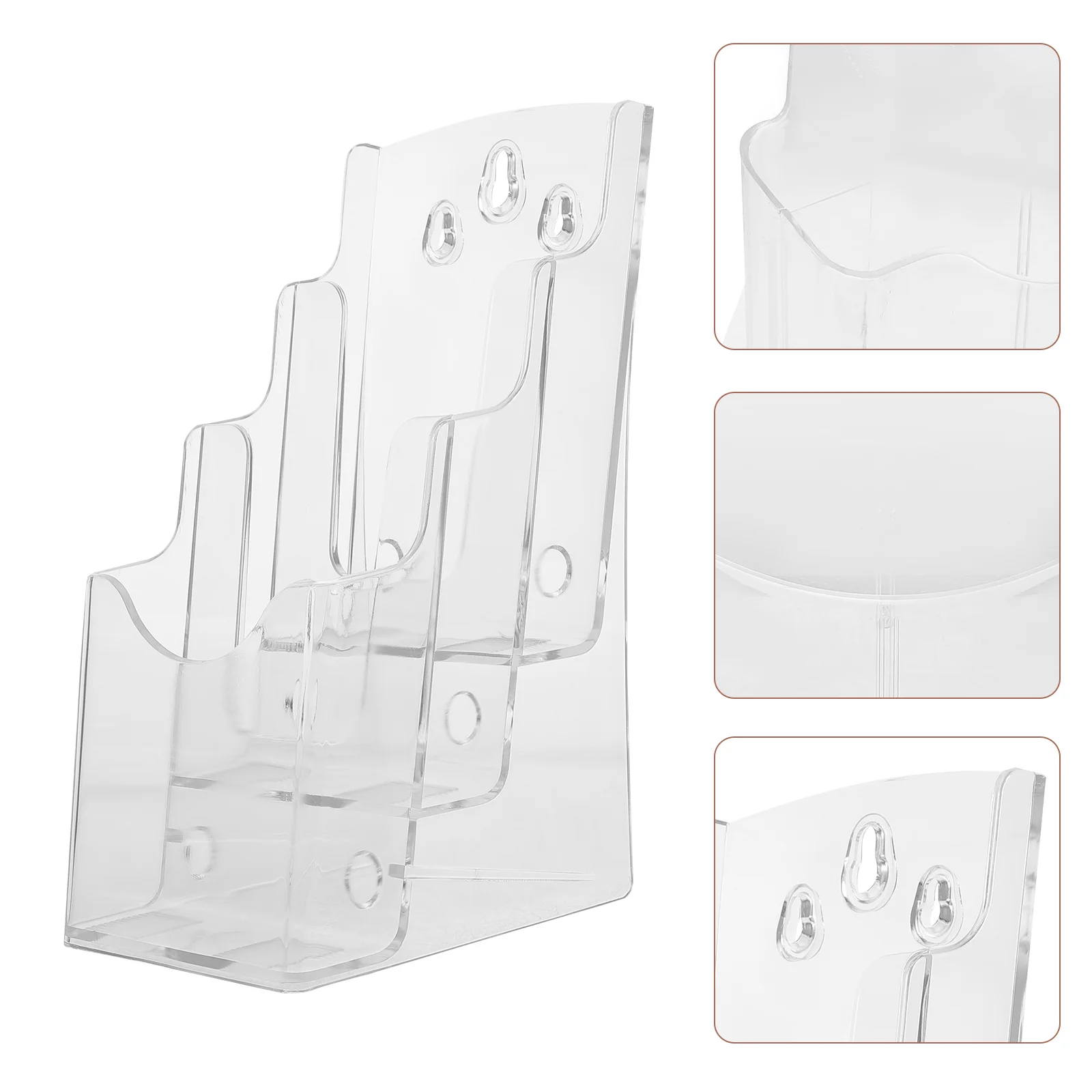 

Lottery Display Box Office File Holder Rack Stand for Brochures Wall-mounted Document Pamphlet