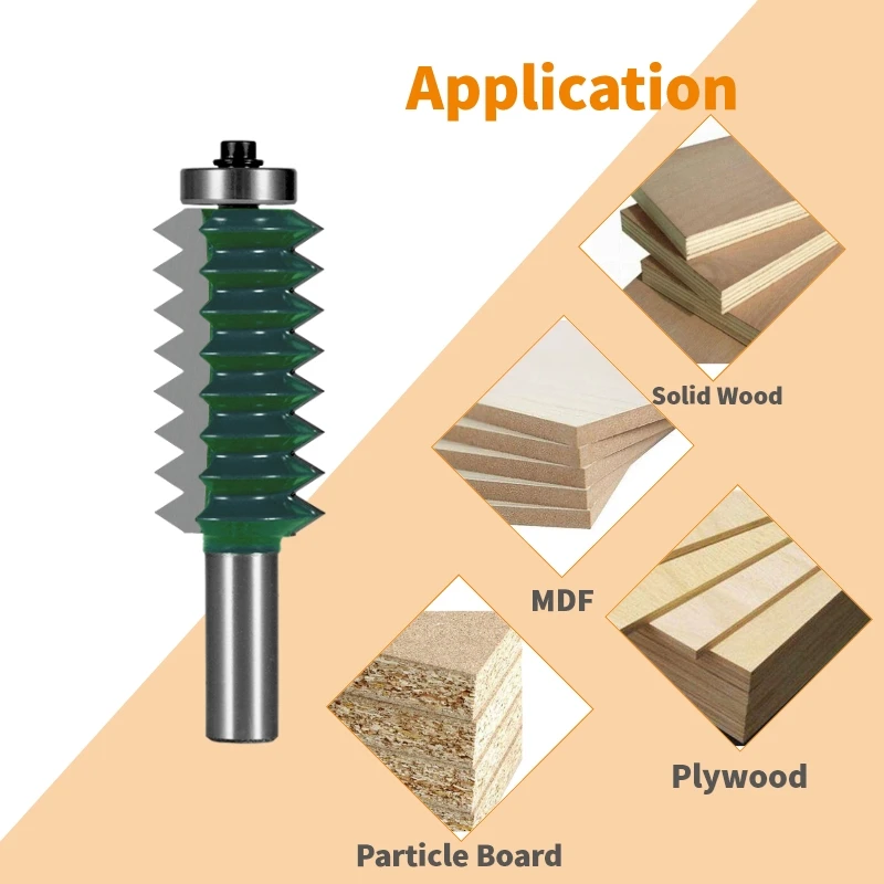 NXWIND 12MM Shank Multi-Tooth Shape Bit Router Bit Woodworking Milling Cutter For Wood Bit Face Mill End Mill