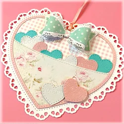 Heart Mini Album Metal Cutting Dies for DIY Scrapbooking Album Paper Cards Decorative Crafts Embossing Die Cuts