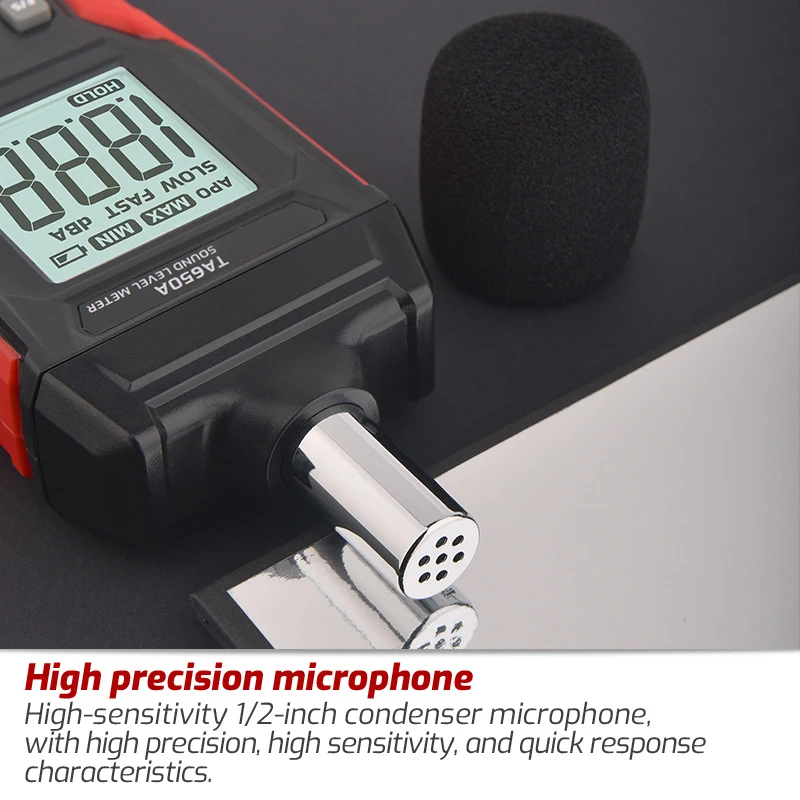 Imagem -05 - Handheld Digital Sound Level Meter Noise Meter Decibel Detector Audio Noise Tester Tester Medição Instrumento Ta650a 30130db