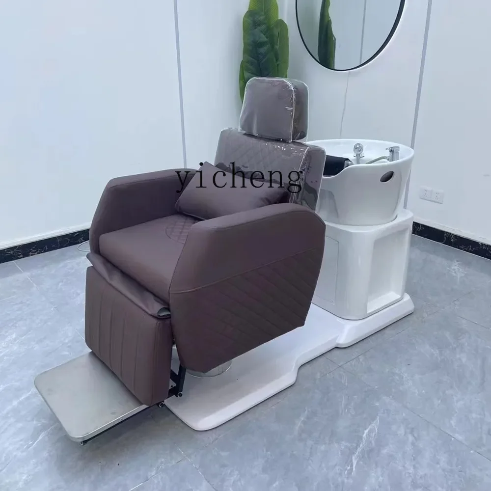 XL electric flush bed, automatic shampoo bed, multi-function rotating down hair salon hair chair