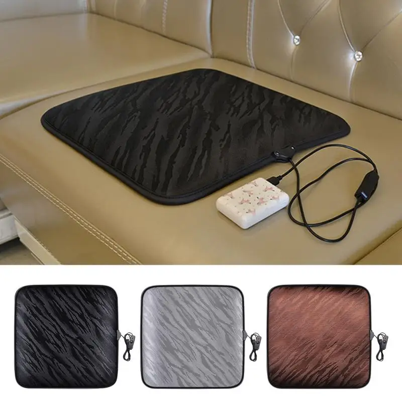 

USB Heated Sofa Seat Cushions Universal Electric Heating Pads for Home Office Seats to Keep Warm in Winter Thermal Chair Warmer