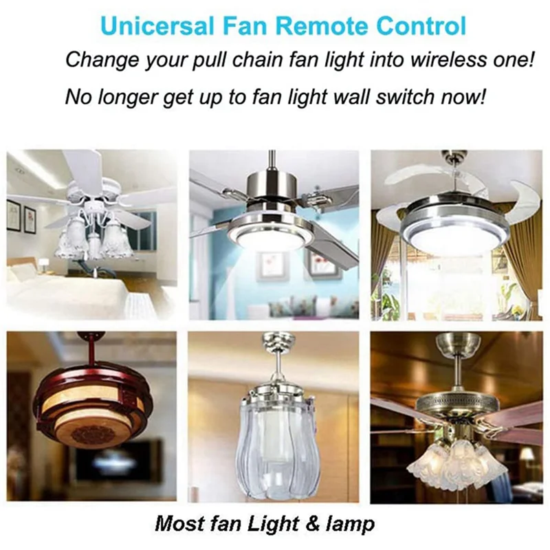 Y43A-3X Ceiling Fan Remote Control Kit, Small Size Universal Ceiling Fans Light Remote, Speed,Light & Timing Wireless Control