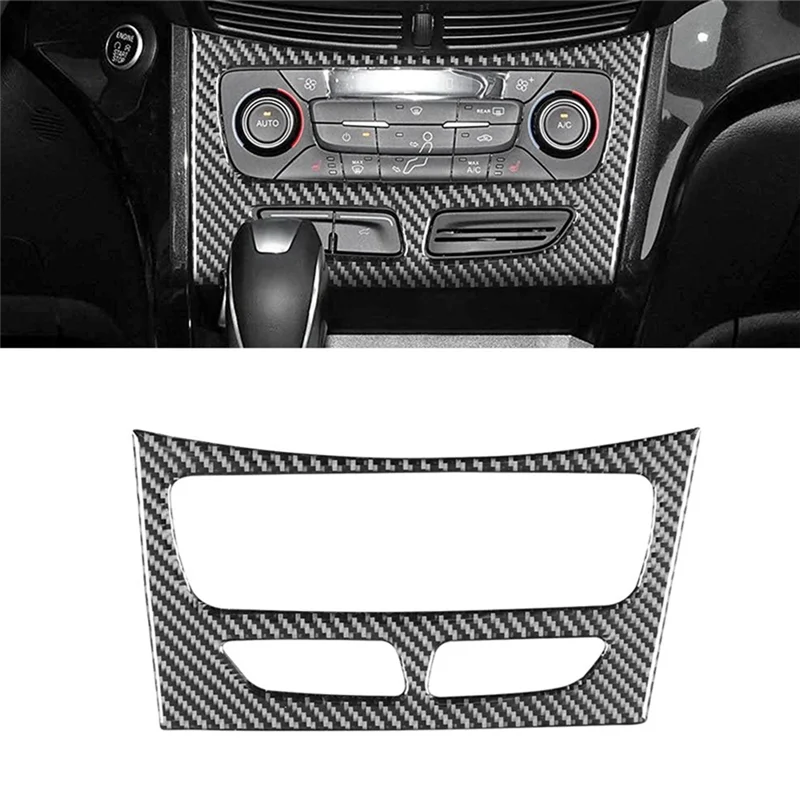 

A05U-Интерьерные аксессуары Комплект отделки центральной консоли из углеродного волокна Крышка панели управления переменным током для Ford Escape 2017-2020