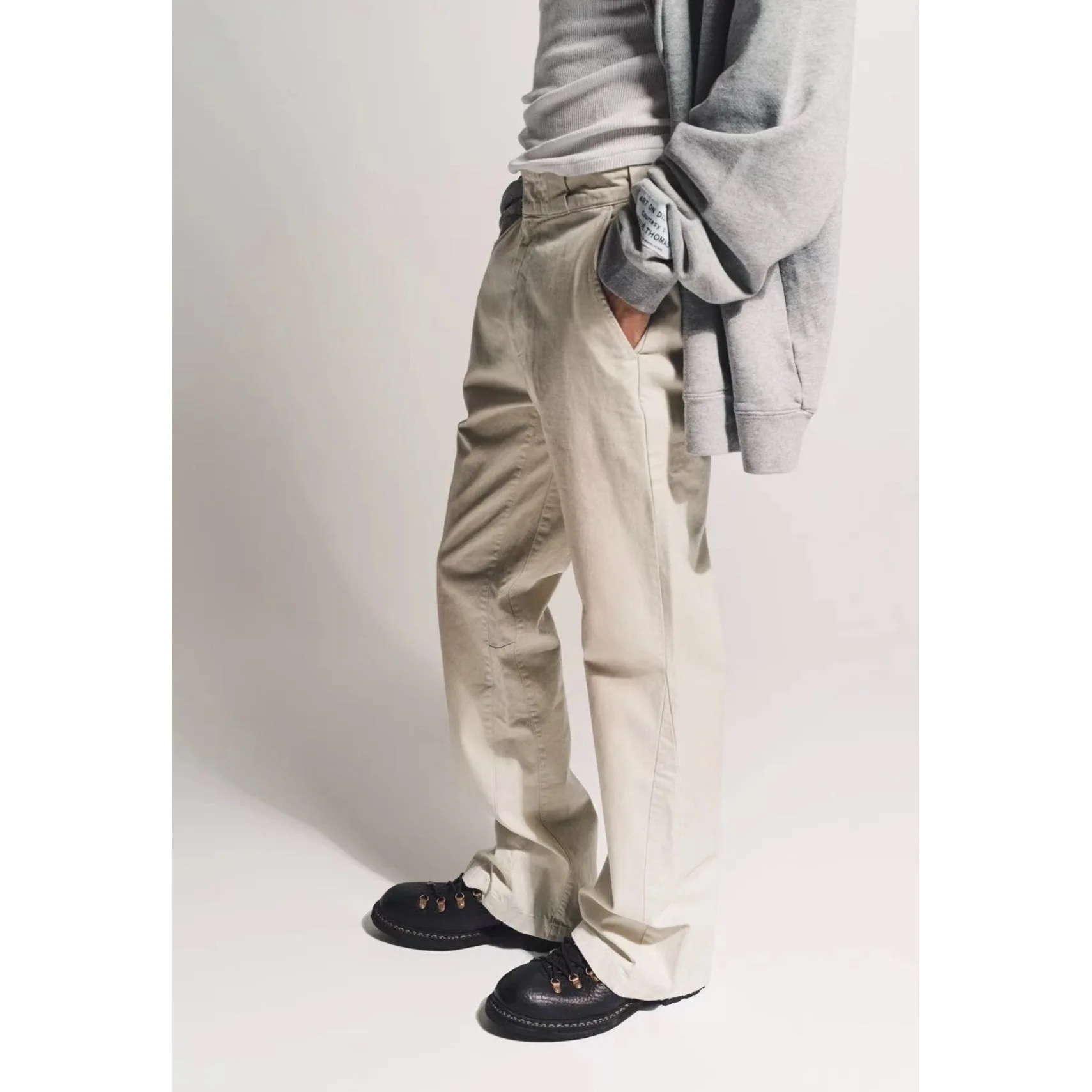 

Мужские джинсы-клеш High Street с эффектом потертости, повседневные, молодежные, трендовые, с лоскутным дизайном, удобные, из хлопка