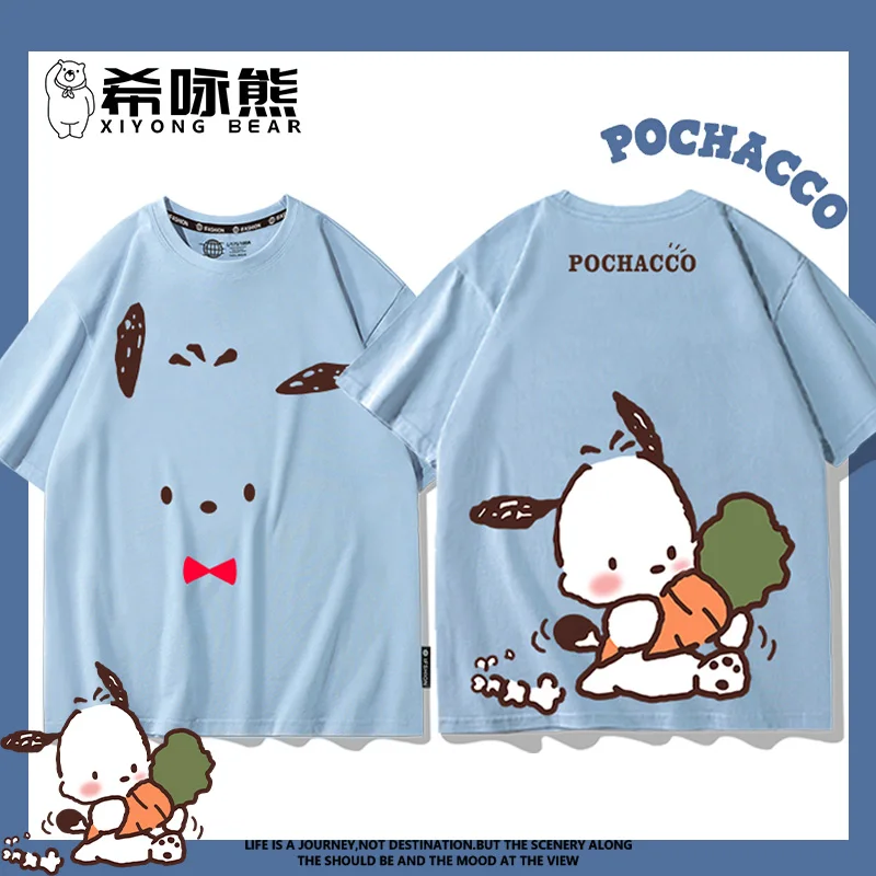 

Sanrio Pacha dog co-named female summer short-sleeved T-shirt with loose half-sleeved anime lovers clothing cotton