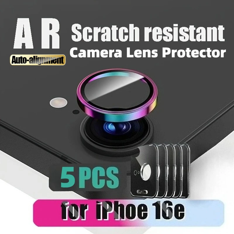

5PCS, Phone Lens Protective Film for iPhone16e, Ultra Tough HD Scratch-Resistant, Ultra-thin tempered glass, Easy Installation