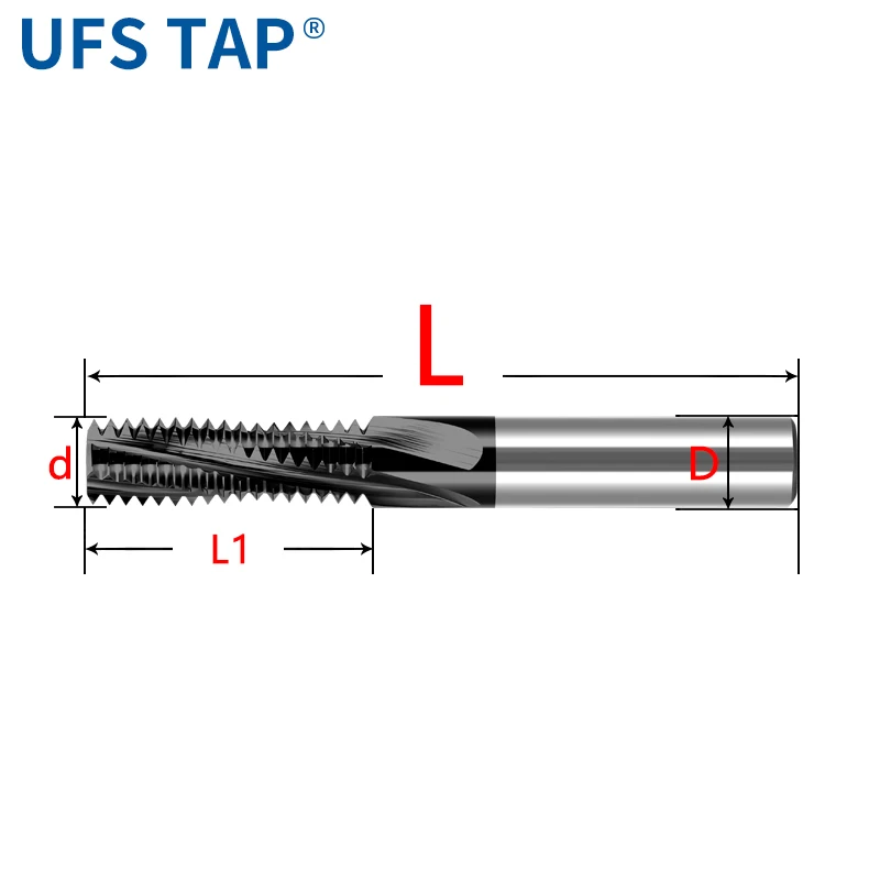 NASTRO UFS CNC 55 °   Fresa per tubi in acciaio al tungsteno con filettatura completa BSPT RC BSP G 1/16 1/8 1/4 3/8 1/2 Frese per frese
