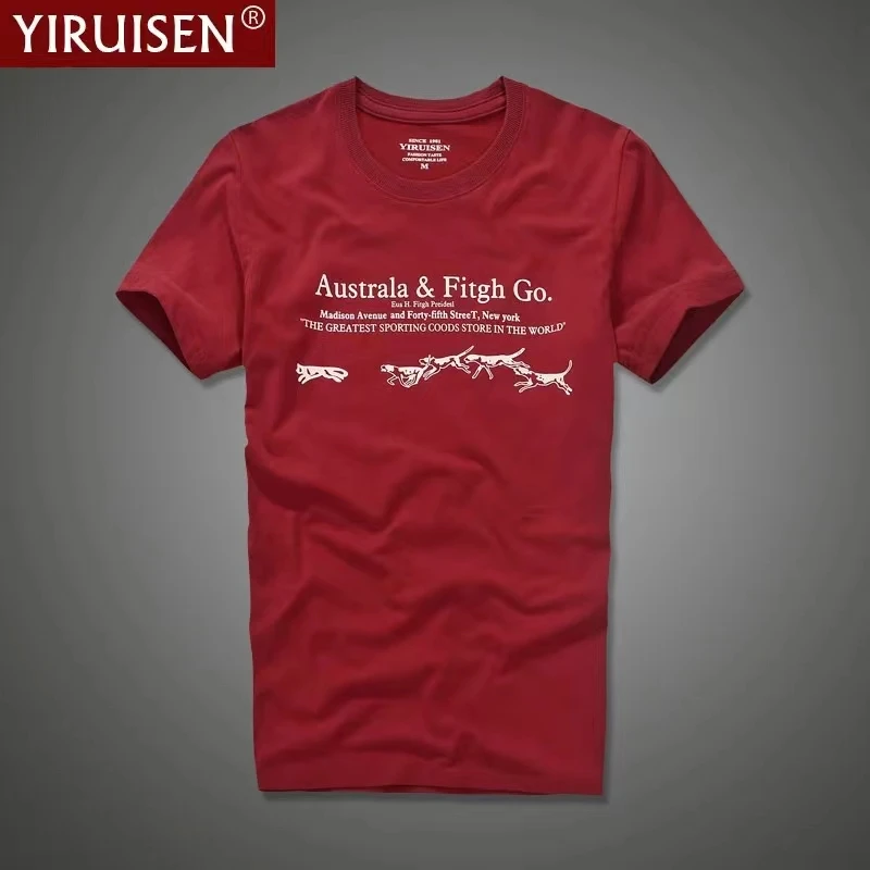 Mens T Shirt Fashion 2024 Top Quality 100% Soft Cotton Print T Shirt Men YiRuiSen Brand Summer Clothing Top Tees Tshirt