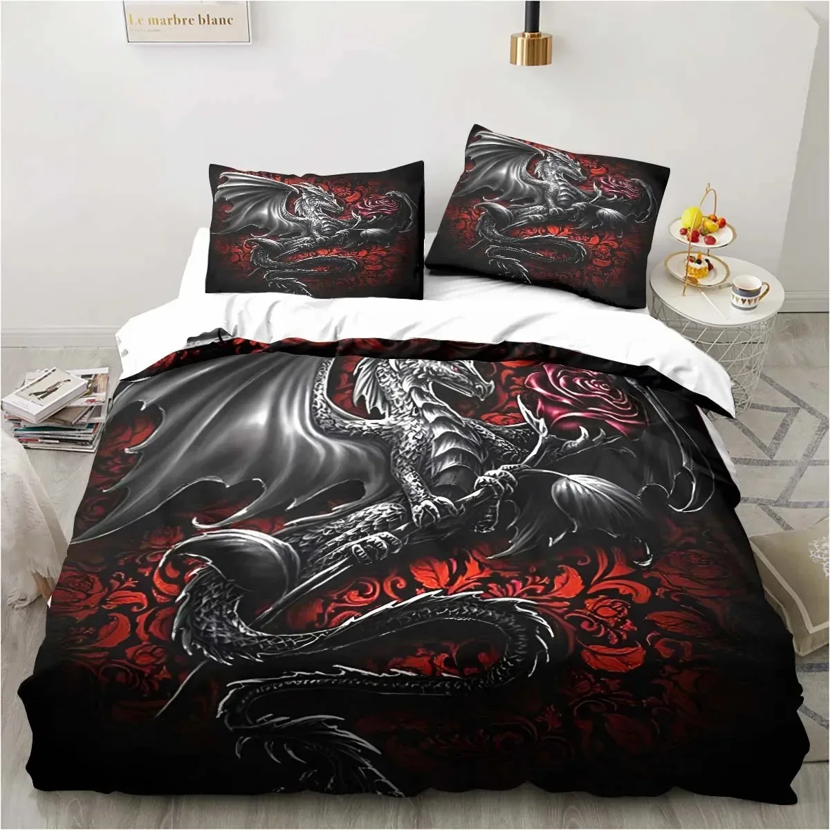 Dragon Halloween Magic World Gift Comfortable Duvet Quilt Cover Pillowcase Bedding Set Children Bedroom Decoration Home Textile