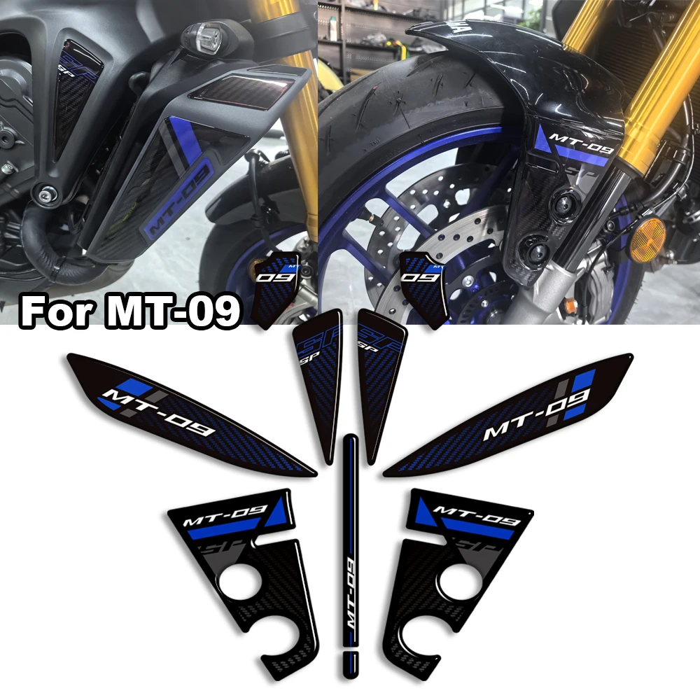 

For Yamaha MT-09 MT09 MT 09 SP 2024 2025 Motorcycle Tank Knee Pad Grips 3D Stickers Decals Protector Gas Fuel Oil Kit accessory