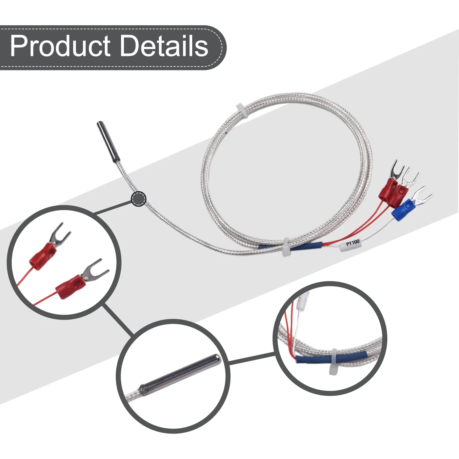Manual Measurement Deviation PT Thermocouple Made Of High Quality Probe Sensor Temperature Wires Cable Cable Length
