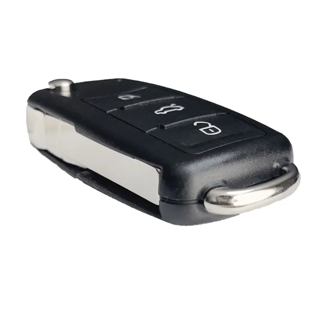 5K0837202AD Выкидной ключ-брелок HU66 для VW VOLKSWAGEN Passat Polo Golf Skoda, 2/3 кнопки, чехол-корпус для автомобильного ключа
