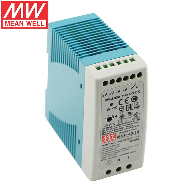 Mean Well MDR-40-12 40w 12v 3a DIN Rail Power Supply Meanwell Din Rail Switching Power Supply