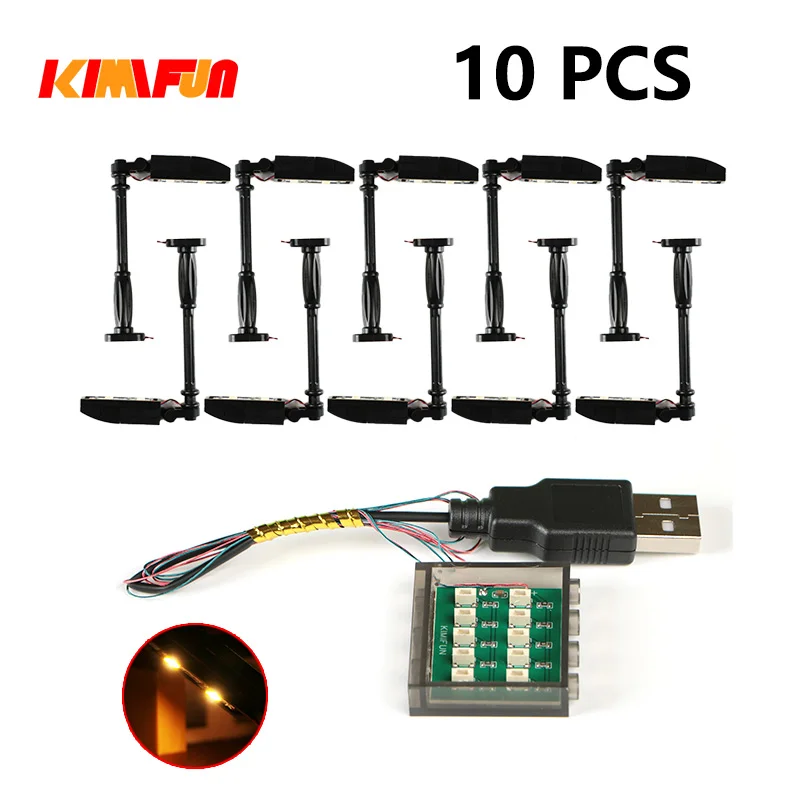 10 Stück 0,8mm Pin RGB LED für LEGO Bausteine USB-Lampe DIY Straßenbeleuchtung Stadt Elektrische Dekoration 1X1 Stein Kompatibel mit Allen Marken