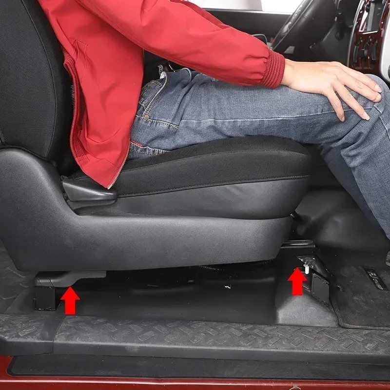 

Для Toyota FJ Cruiser 2007-2021 черный автомобильный передний ряд из нержавеющей стали, кронштейн для увеличения высоты сиденья, аксессуары для интерьера автомобиля