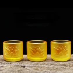 glass Buddha Hall Tribute Cup Chinese style Buddhist supplies Household Sacrifice pray for auspiciousness home decoration