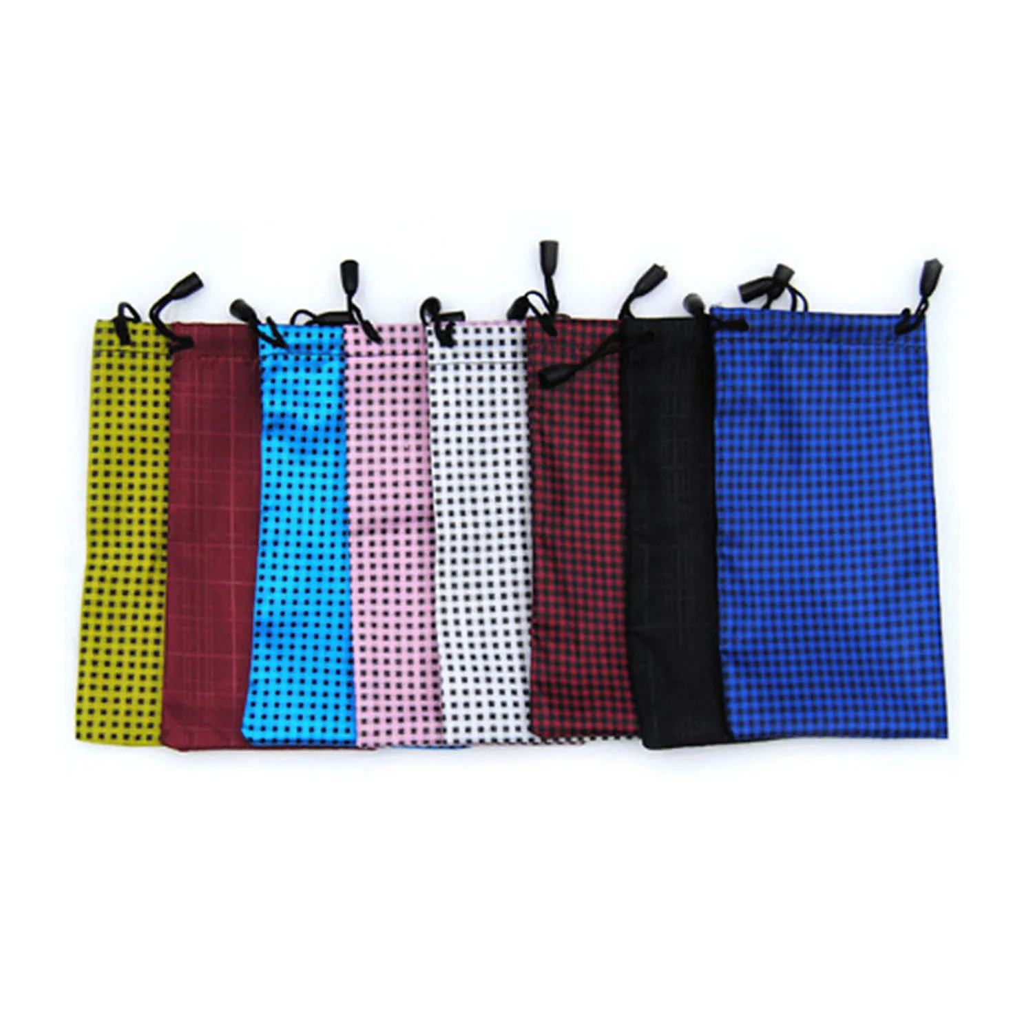 Glasses Soft Cloth Bags Sunglasses Bags Plaid Drawstring Pouch Bags Myopia Customized Glasses Case Eyewear Accessories