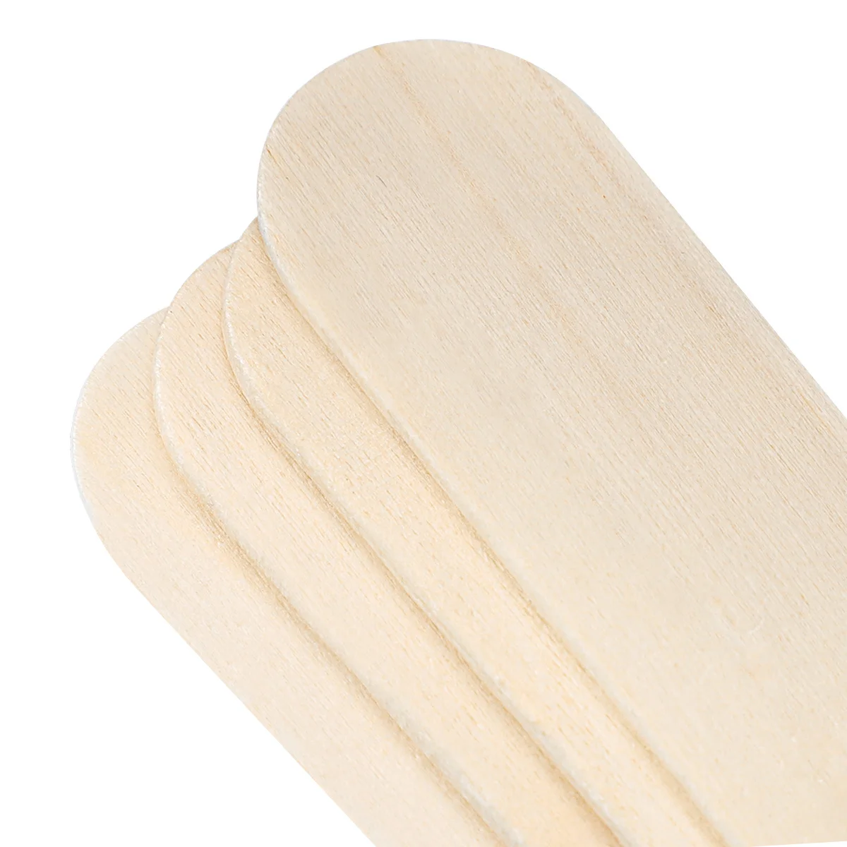 50 قطعة أداة توزيع الشمع العصي إزالة الشعر ملعقة خشبية للشمع 15x1.8 سنتيمتر خافض اللسان أداة إزالة الشعر