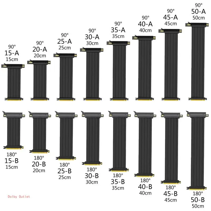 

Graphics Card Extension Cable PCI for Express Riser Shielded Extender GPU Vertic