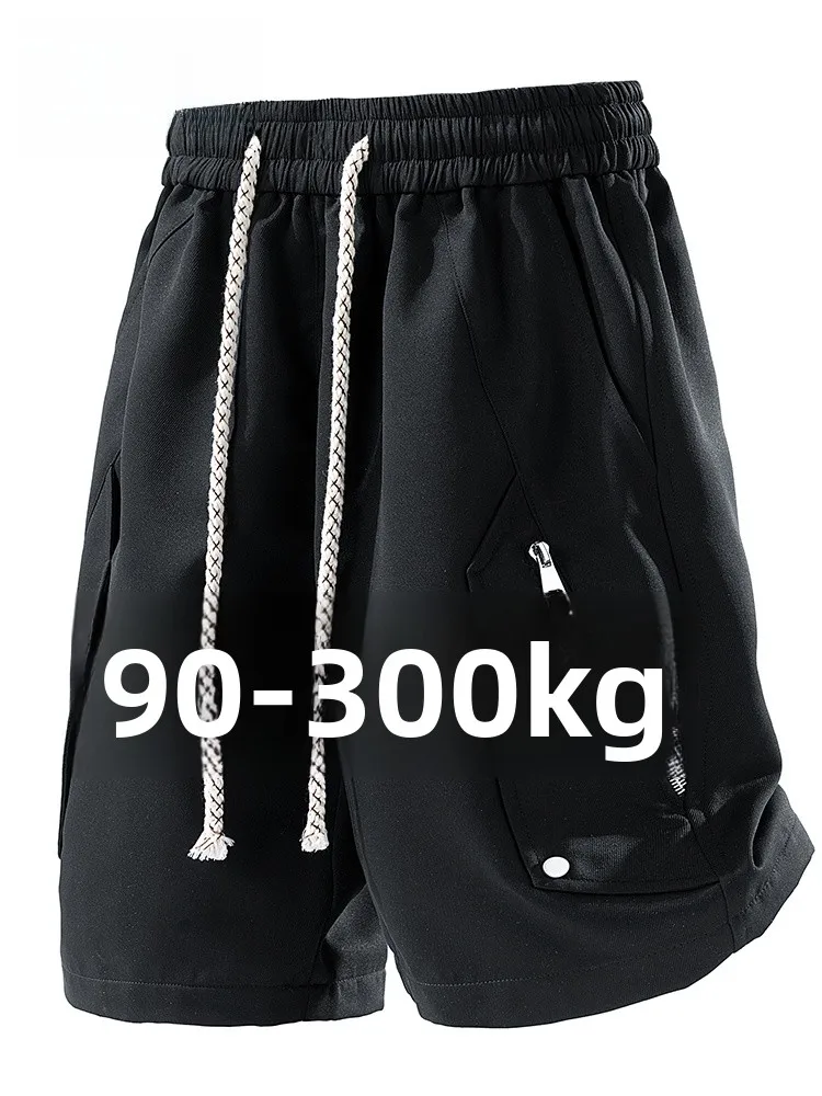 

MoChao Men's Casual Workwear orts Loose Fit Summer Trendy Brand Spor Five-Quarter Pure Color Versatile Mid-Waist Pants