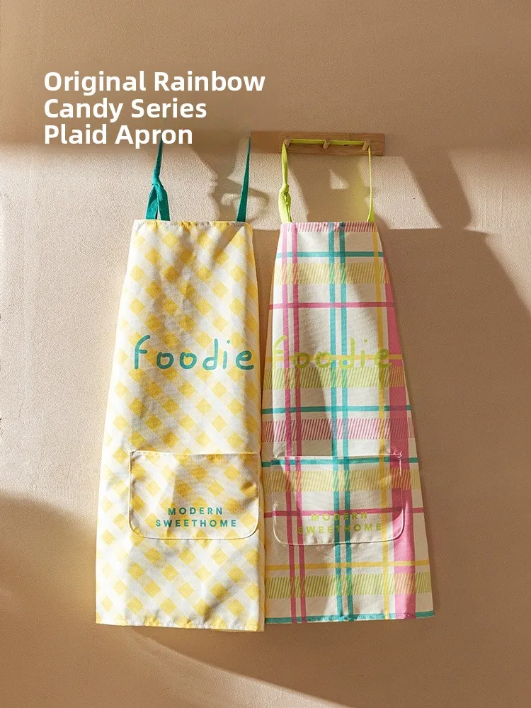 

Современный фартук в клетку для домашнего использования, модель 2023 года, высокая эстетика, для приготовления пищи, женский, водонепроницаемый, маслоотталкивающий