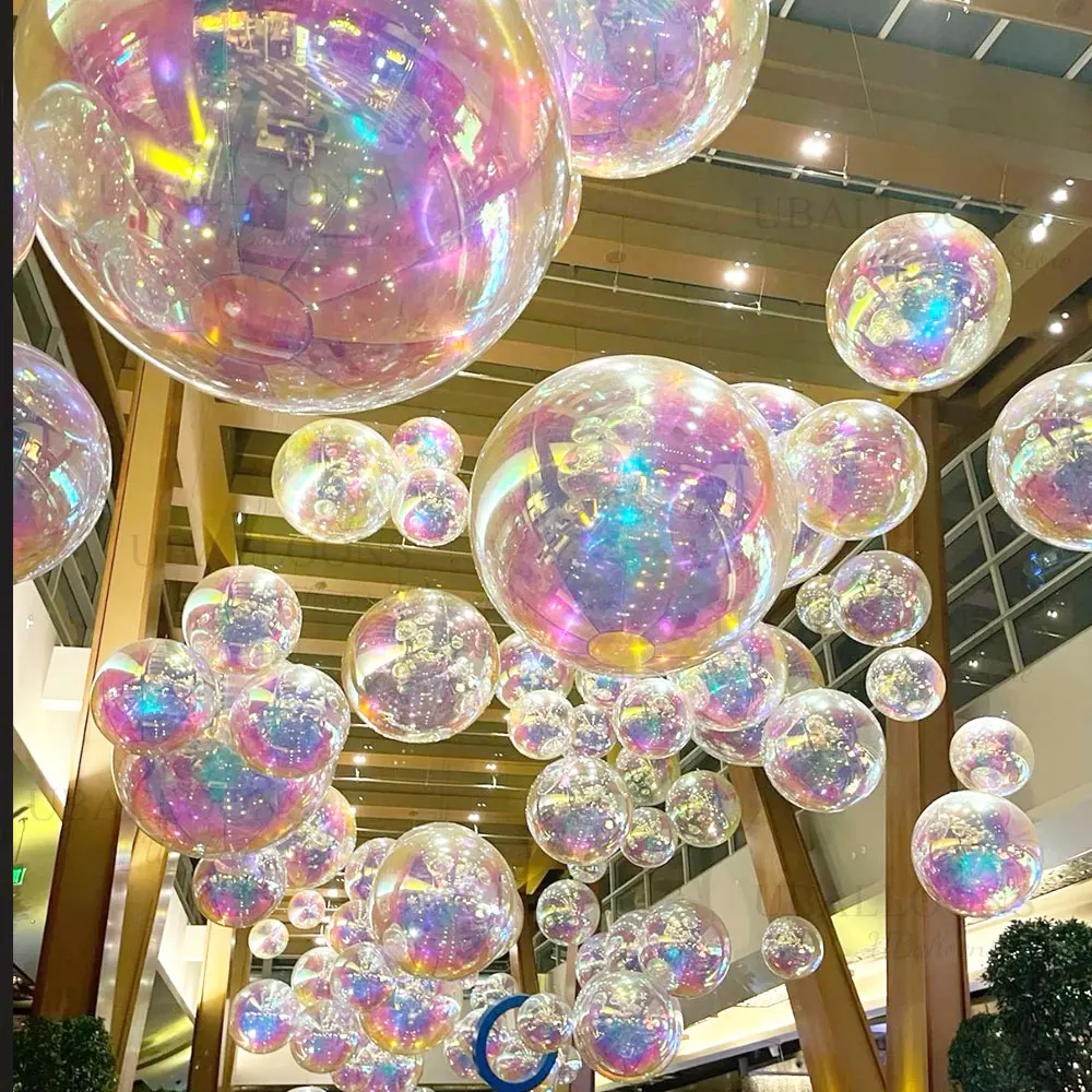 10/22/50 Zoll schillernde 4D-Luftballons 1/2/10 Stück riesige große Laserfolien-Rundballons für schillernde Geburtstags-, Hochzeits-, Party-Dekoration – Detail 7