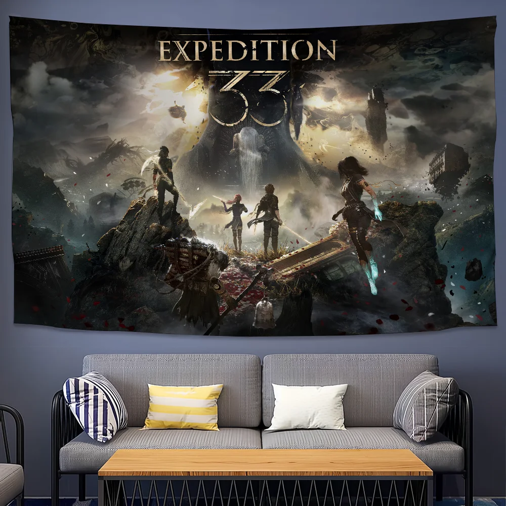 Game E-Expedition 33 Q Flag Decoration Outdoor Picnic Party Art Hanging Home Camping Party Banner