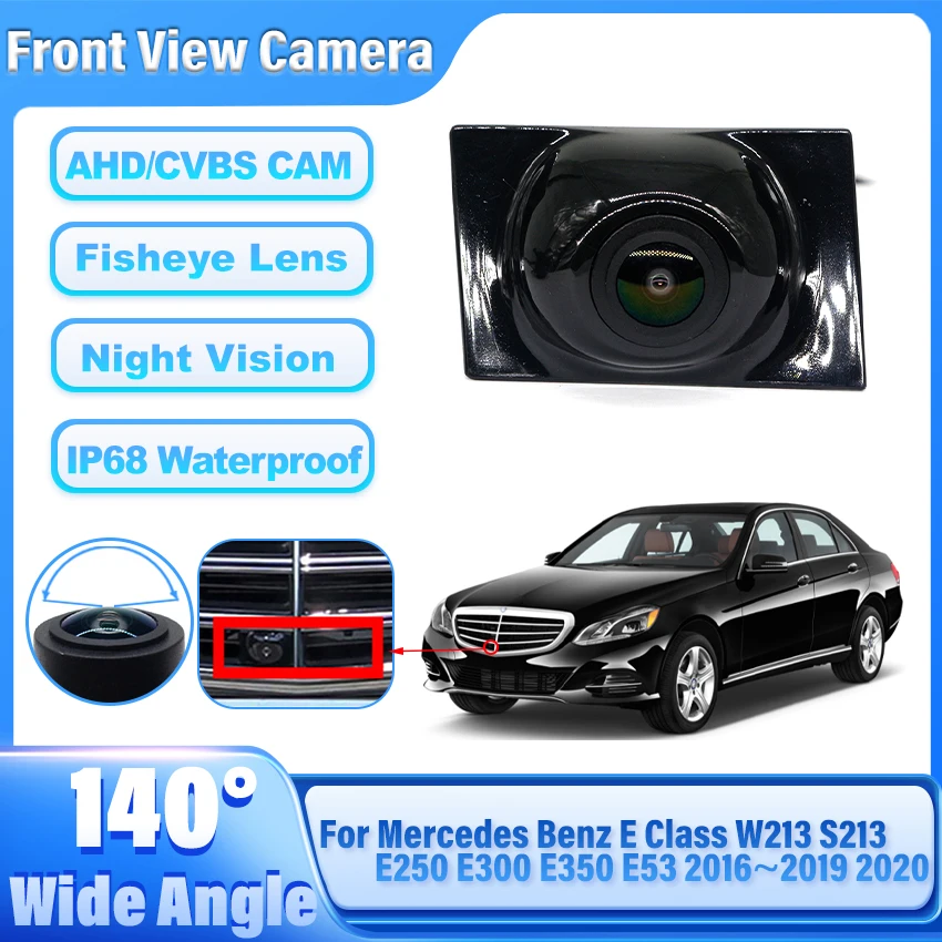 1080P CVBS 140° Car Parking LOGO Front View High quality Camera For Mercedes Benz E Class W213 S213 E250 E300 E350 E53 2016~2020