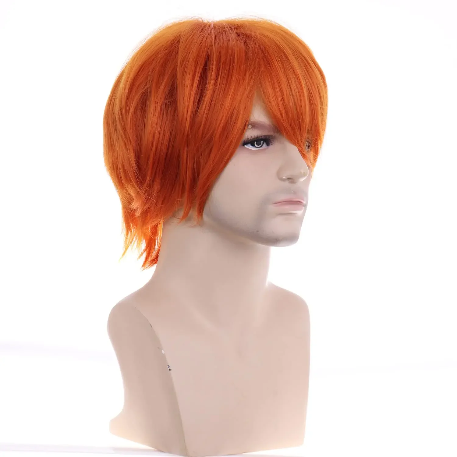 Dark Orange Wig Short Wig Ginger Wig Cosplay Wig for Costume Party and Dress Up Short Wig for Men and Women Halloween Wigs