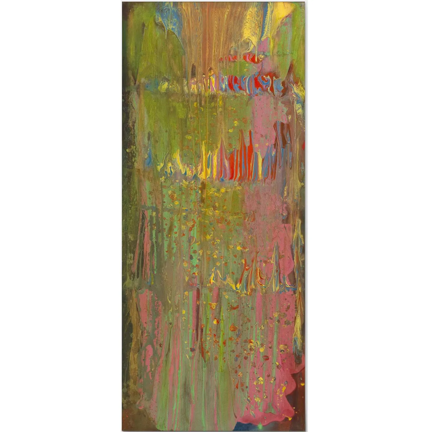 Rush Green by Frank Bowling,Abstract oil painting,Hand painted oil painting on canvas,Room decoration picture,Canvas wall art