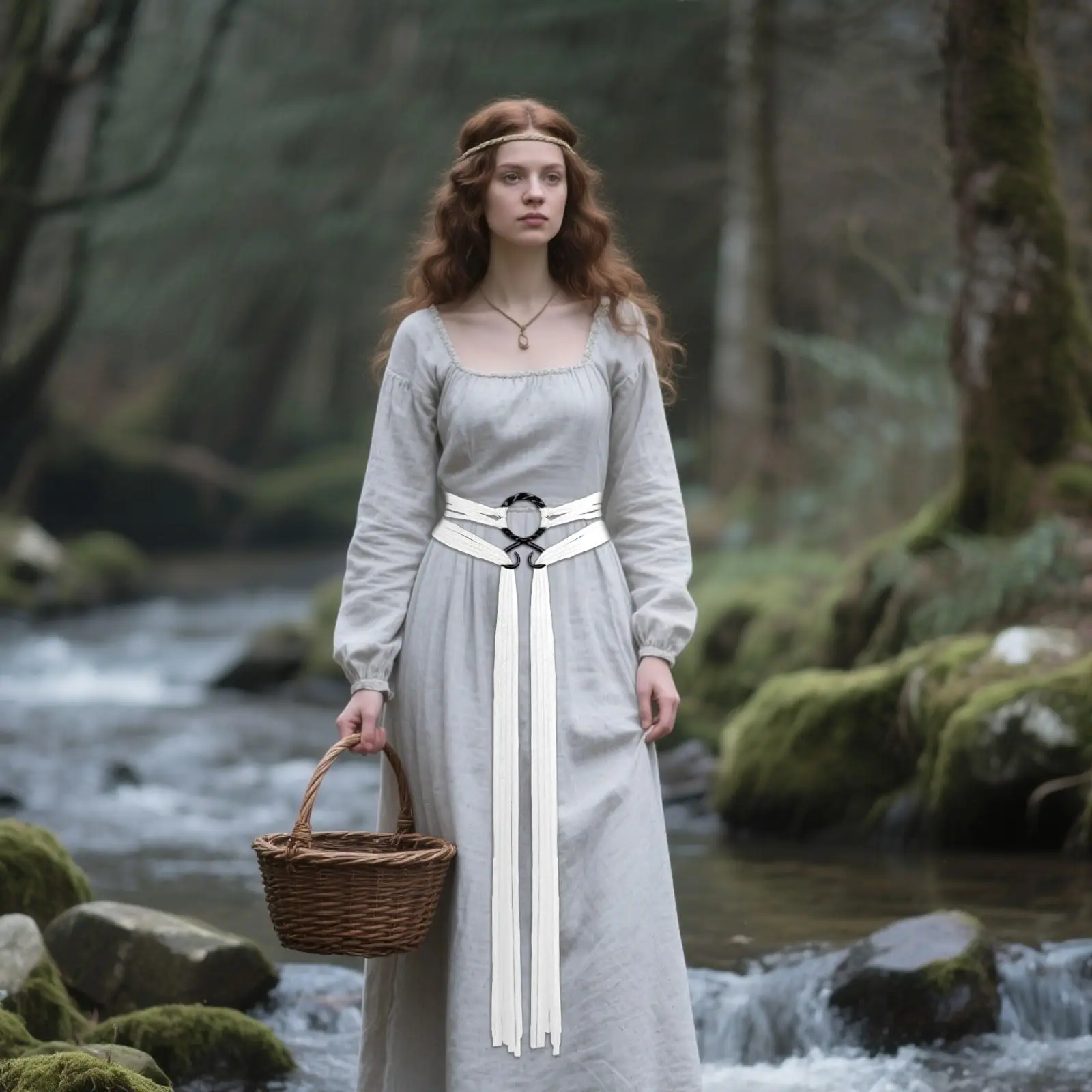 

Women’s Viking Troll Cross Belt, Medieval Viking Style Accessory, Witch Theme Tie Belt for Men and Women, for Halloween