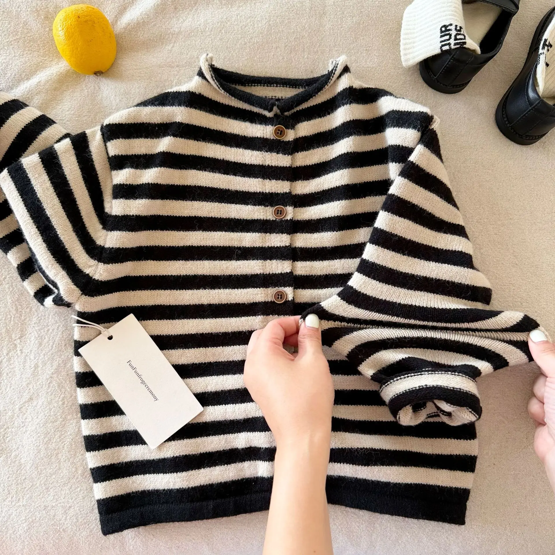 Boys' Sweater Thick Children's Knitted 2026 Spring and Autumn Winter New Item Base Color Blocked Sweater Vest