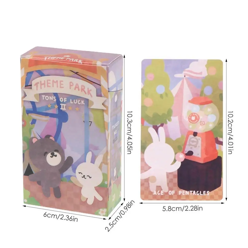 Theme Park Tarot Card Prophecy Divination Deck Family Party Brettspiel Fate Card Fortune Telling Game
