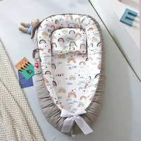 Baby Nest for Co Sleeping Newborn Baby Lounger Cotton Breathable Adjustable Baby Crib in Bed Portable