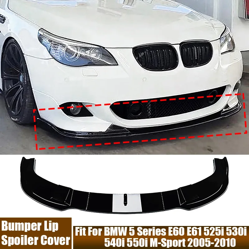 

3Pcs/Set Front Bumper Lip Diffuser Spoiler Protective Cover Fit For BMW 5 Series E60 E61 525i 530i 540i 550i M-Sport 2005-2010