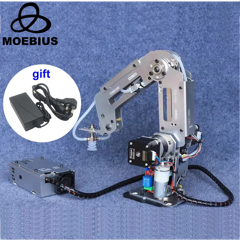 

Big Load 4 DOF Robotic Arm with Suction Cups Mechanical Claw Gripper Absorb Grasp Objects Mini Industrial Robotics