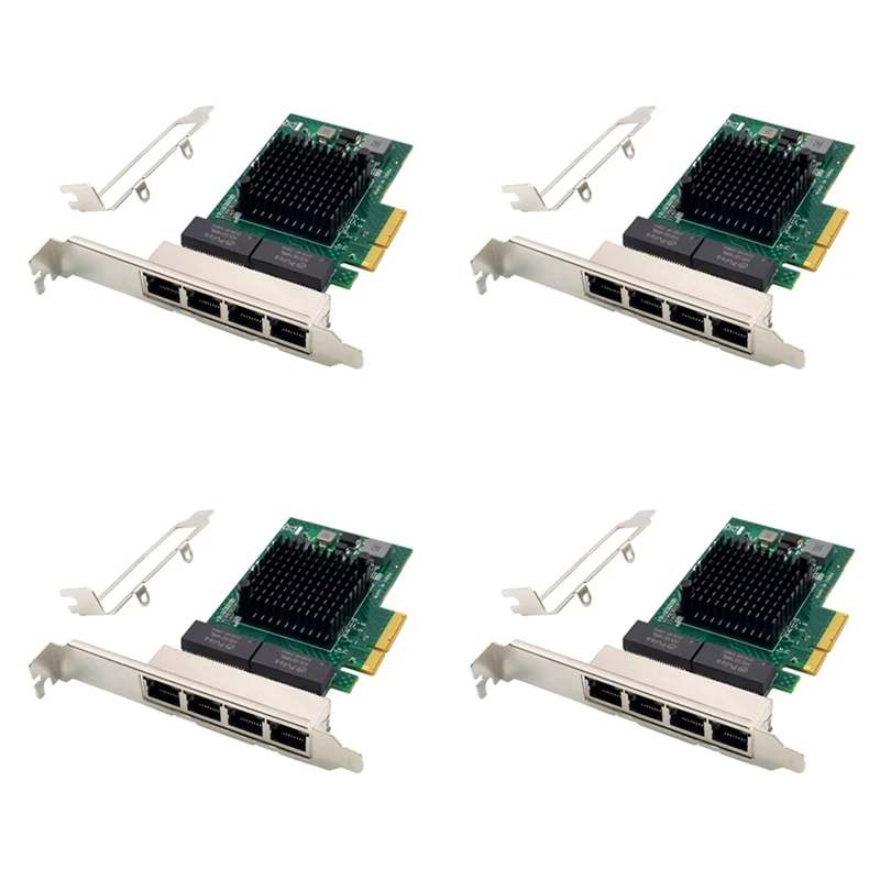 4X PCI-E X4 Server Network Card BCM5719 4 Port RJ45 Gigabit Ethernet Server Adapter PCI-E Network Card Adapter-AT93