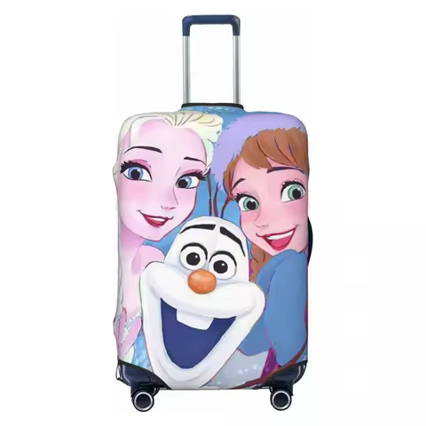 Custom Frozen Travel Luggage Cover Dust Proof Funny Cartoon Suitcase Cover Protector Fit 18-32 Inch