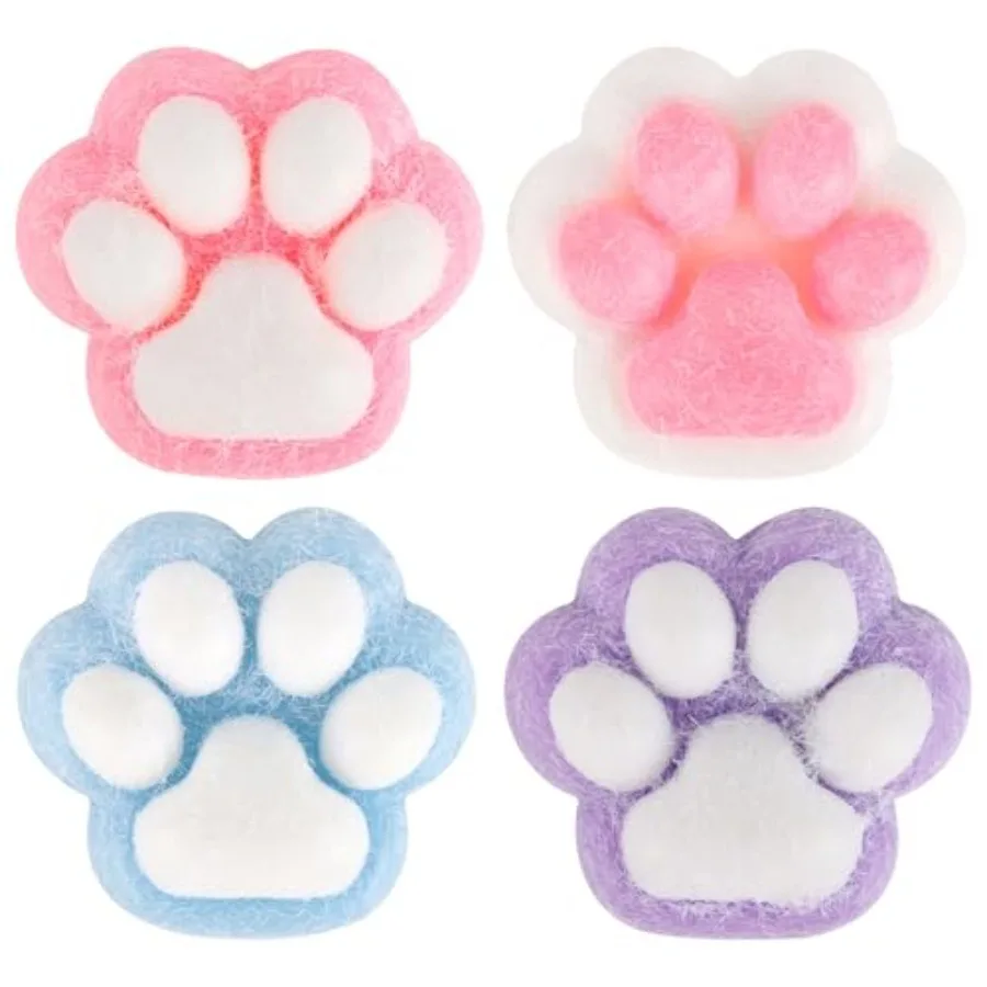 

Набор из 4 мягких игрушек-антистресс в виде кошачьих лапок, милые, липкие, сжимаемые, для снятия стресса у взрослых, призы для класса