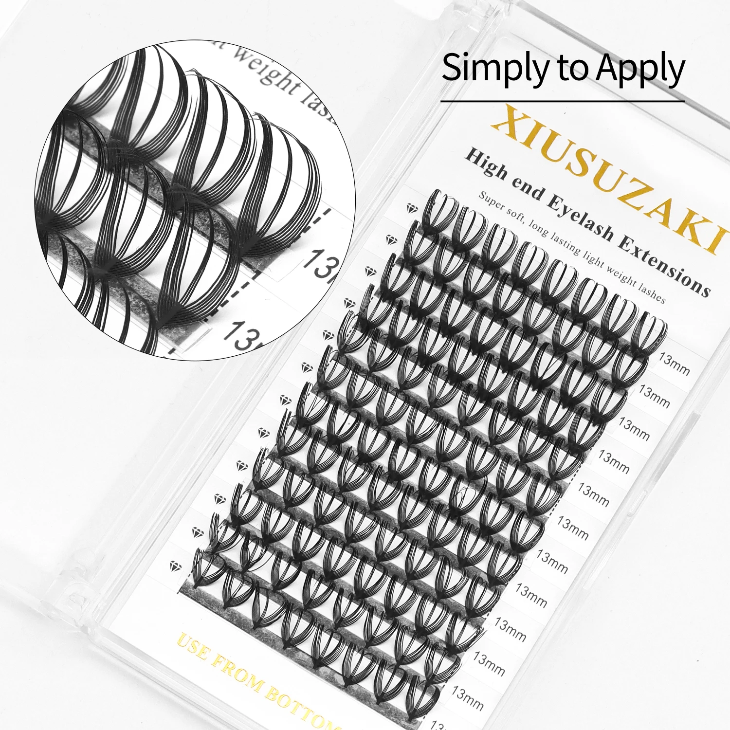 시우스자키 뉴 버터플라이 코믹 스파이어 래쉬 소프트 프리메이드 팬 래쉬 러시안 볼륨 속눈썹 연장 개별 인조 속눈썹